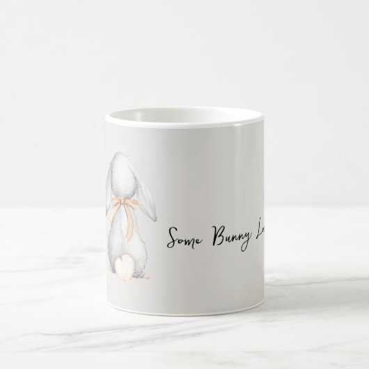 Grau Irgendein Hase liebt dich Kaffeetasse (Mittel)