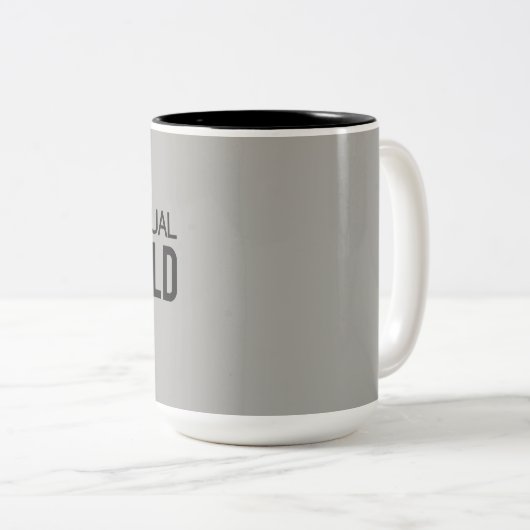 Grau ist es Zuwachs-Weltbuchhalter Zweifarbige Tasse (VorderseiteRechts)