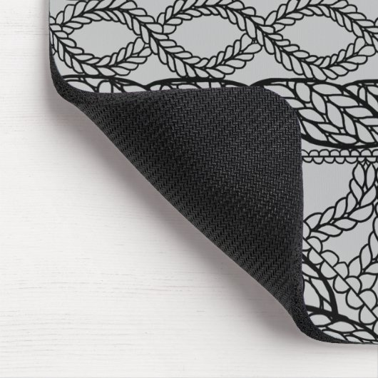 GRAU KABEL STRICK Maus Pad Mousepad (Ecke)
