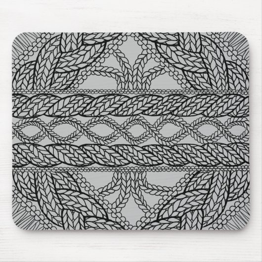 GRAU KABEL STRICK Maus Pad Mousepad (Vorne)