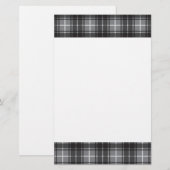 grau Kariert Briefpapier (Vorne/Hinten)