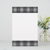 grau Kariert Briefpapier (Stehend Vorderseite)