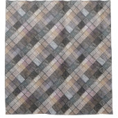 Grau kariert. duschvorhang (Vorderseite)