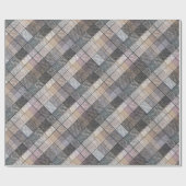 grau kariert. geschenkpapier (Flach)