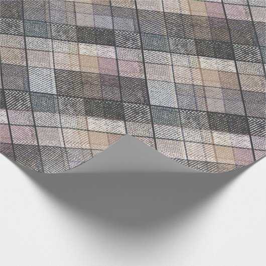 grau kariert. geschenkpapier (Ecke)