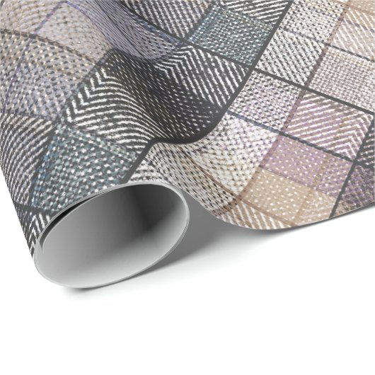 grau kariert. geschenkpapier (Rolleneckpunkt)