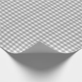 Grau Kariert Gingham Country Farmhouse Einfach Geschenkpapier (Ecke)