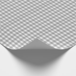 Grau Kariert Gingham Country Farmhouse Einfach Geschenkpapier