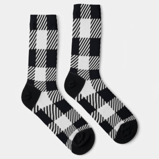 grau Kariert | Schachbretts Crew Socken