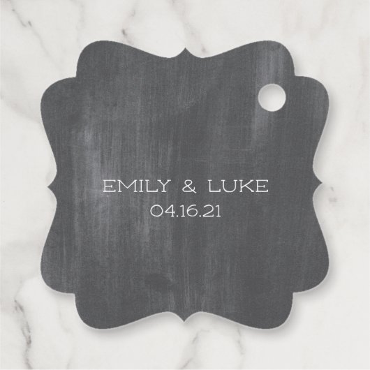 Grau Kariert S'more Liebe Baby Duwer Gevor Geschenkanhänger (Rückseite)