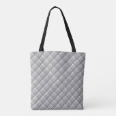 Grau Kariert Tote Bag Tasche (Rückseite)