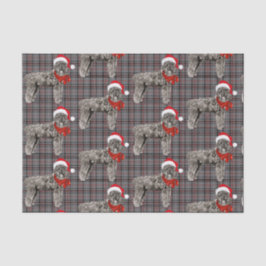 Grau Kariert und Christmas Bouvier Dog Lover Holid Seidenpapier