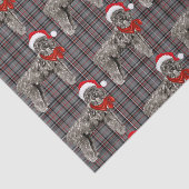 Grau Kariert und Christmas Bouvier Dog Lover Holid Seidenpapier (Ausschnitt)