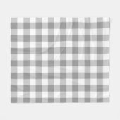 Grau kariertes nahtloses Quadratmuster Fleecedecke (Vorderseite (Horizontal))