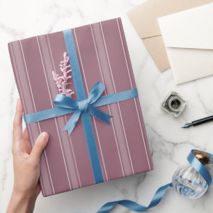 Grau-Karmesinrot und Hellgrau-Karmesinrot Streifen Geschenkpapier