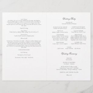 Grau-katholische Hochzeitsfeier Programm 2 / 2