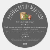 Grau | Kennzeichnung pflanzlicher Erzeugnisse Runder Aufkleber (Vorderseite)