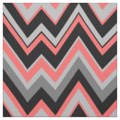 Grau & Korallen Zickzack Zigzag Nahtloses Muster Stoff (Muster)