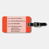 Grau Koru auf farbigen BG Gepäckanhänger (Vorderseite horizontal)