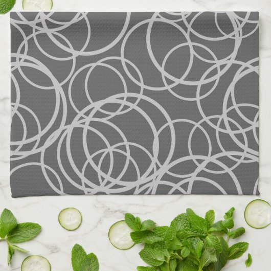 Grau kreist Geschirrtuch ein (Gefaltet)