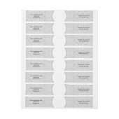 Grau-Lace-Wrap rund um das Seifenlabel (Bogen)