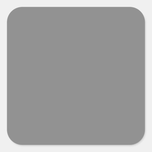 Grau Large Quadratischer Aufkleber (Vorderseite)