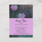 *~* Grau Lavendel Pink Tulip Grunge Vintag Shabby Visitenkarte (Rückseite)