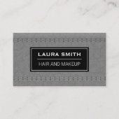 Grau Leather Stitched Visitenkarte (Vorderseite)