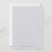 Grau Leinen Einfaches Probe-Dinner Einladung (Rückseite)