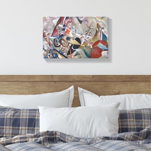 Grau Leinwanddruck (Insitu (Schlafzimmer))