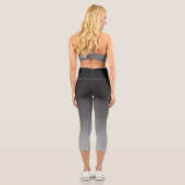 Grau Liebe Disc Golf Yoga Pants Capri Leggings (Rückseite)