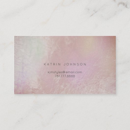 Grau Lila Blush Ballett Pink Butterfly Metallic Visitenkarte (Rückseite)