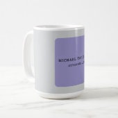 Grau Lila Minimalistisch klassisch Beruflich Kaffeetasse (Vorderseite Links)