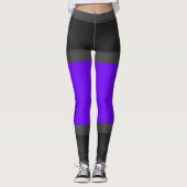 Grau Lila mit Text ändern die Farbe Frauenjacke Leggings (Vorderseite)
