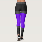 Grau Lila mit Text ändern die Farbe Frauenjacke Leggings (Rückseite)