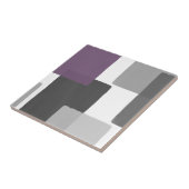 Grau Lila White Geometric Modernes Minimalistisch Fliese (Seite)