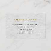Grau Linen Minimalistisch Modern einfach Visitenkarte (Rückseite)