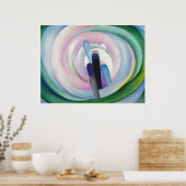 Grau Linien w Schwarz, Blau und Gelb | O'Keeffe | Poster (Küche)