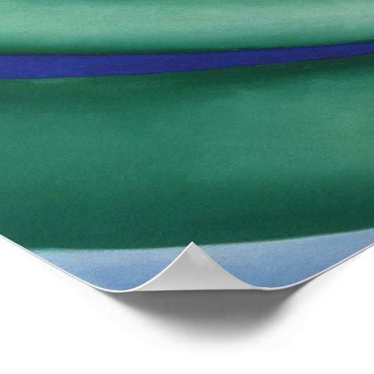 Grau Linien w Schwarz, Blau und Gelb | O'Keeffe | Poster (Ecke)