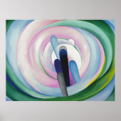 Grau Linien w Schwarz, Blau und Gelb | O'Keeffe | Poster (Vorne)