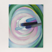 Grau Linien w Schwarz, Blau und Gelb | O'Keeffe | Puzzle (Vertikal)