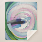 Grau Linien w Schwarz, Blau und Gelb | O'Keeffe | Sherpadecke (Vorderseite)