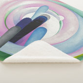 Grau Linien w Schwarz, Blau und Gelb | O'Keeffe | Sherpadecke (3/4)