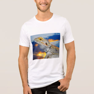 Grau Lizard bei Sonnenuntergang Tri-Blend Shirt