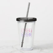 Grau-Logo Akrylic Tumbler mit Stroh Acryltrinkbecher (Rückseite)