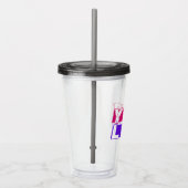 Grau-Logo Akrylic Tumbler mit Stroh Acryltrinkbecher (Rechts)