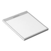 Grau Luxus Serif Individueller Benutzername Notizblock (angewinkelt)