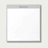 Grau Luxus Serif Individueller Benutzername Notizblock