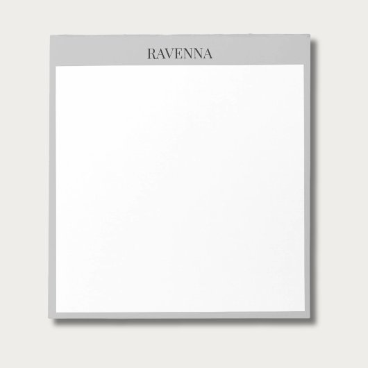 Grau Luxus Serif Individueller Benutzername Notizblock