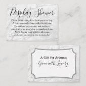 Grau-Marmor-Display-Brautparty-Geschenk-Tag Begleitkarte (Vorne/Hinten)